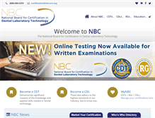 Tablet Screenshot of nbccert.org